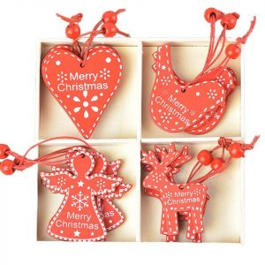 FeelGlad Dekoobjekt »Hängende Dekorationen aus Holz, 12 Modelle aus der Weihnachtskollektion, Christbaumschmuck«