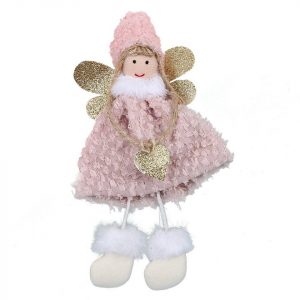 FeelGlad Dekoobjekt »Weihnachtsengel-Anhänger, 1 Stück rosa Ornament, Christbaumschmuck«