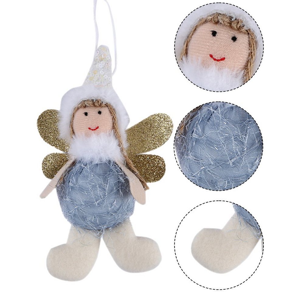 FeelGlad Dekoobjekt »Weihnachtsengel-Anhänger, 2er-Set blau + rosa Anhänger, weihnachtlich dekoriert« – Bild 3