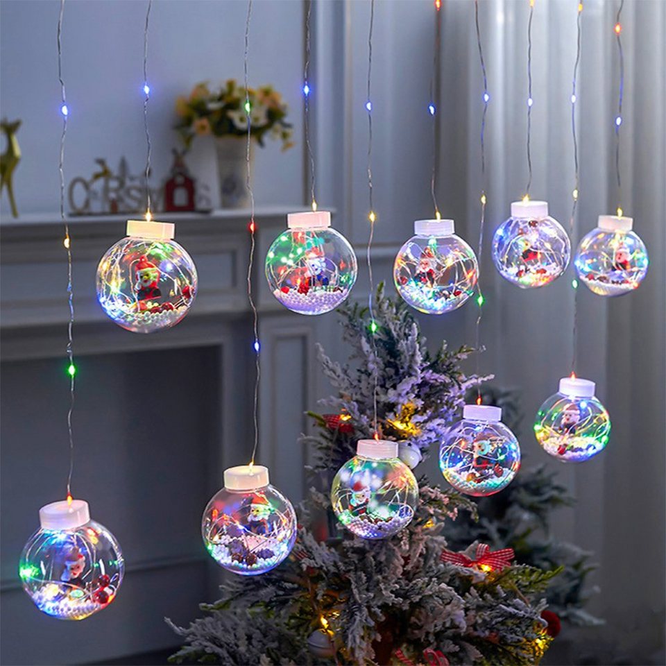 FeelGlad LED-Lichterkette »Gartenlichtkugel, farbiges Licht Weihnachtsbaum-Wunschkugel, Party-Hängebeleuchtung« – Bild 3
