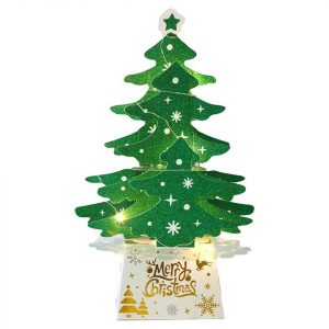 FeelGlad LED-Lichterkette »Karte mit Weihnachtsbaum mit led farbigen Licht grünen Weihnachtsbaum, festliche Überraschung«