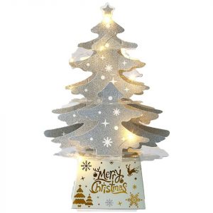 FeelGlad LED-Lichterkette »Karte mit Weihnachtsbaum mit led farbigen Licht goldenen Weihnachtsbaum, festliche Überraschung«