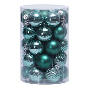 FeelGlad Weihnachtsbaumkugel »Kunststoff-Weihnachtsschmuck-Set, festliche Partydekorationen, Weihnachtsbaumanhänger, Durchmesser 4 cm«