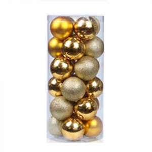 FeelGlad Weihnachtsbaumkugel »Kunststoff-Weihnachtsschmuck-Set, festliche Partydekorationen, Weihnachtsbaumanhänger, Durchmesser 4 cm«