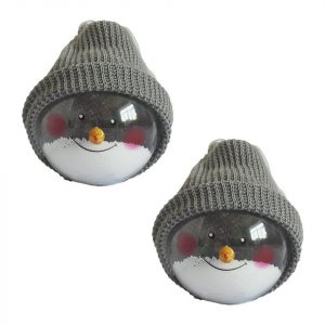 FeelGlad Weihnachtsbaumkugel »Weihnachtskugel, zwei graue transparente Weihnachtskugeln, Kristallkugelanhänger«