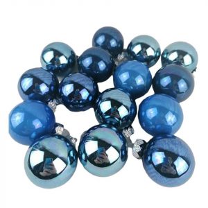 Florissima Weihnachtsbaumkugel »45 St. Glas Kugeln Blau Hellblau Dunkelblau Weihnachtsschmuck 4cm Hänger Weihnachten Christbaumschmuck Baumschmuck«