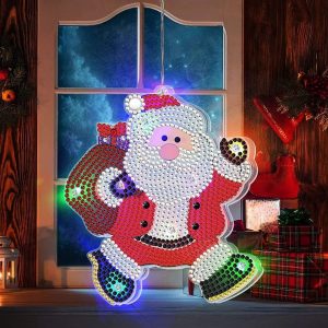 Fortunesn LED Dekolicht »5D Diamant Painting Weihnachten Anhänger, Diamond Painting Nachtlicht, Weihnachten Diamant malerei LED Licht Nachtlichter…