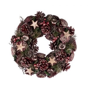 Gehlmann Adventskranz »Naturkranz mit Zapfen und Sternen«