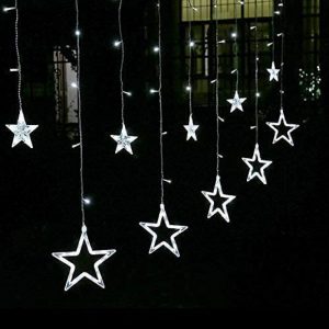 GelldG Lichterkette »LED Lichtvorhang, Lichterkette 138 LEDs Weihnacht Lichter mit 12 Sterne, 8 Modi, ideal für Innenräume/Weihnachten/Partydeko…
