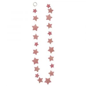 Girlande Sterne aus Capiz Rosa Gold 7 x 180 cm