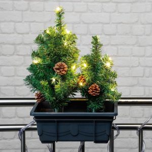 Gravidus Künstlicher Weihnachtsbaum »Balkon Weihnachtsbäume Weihnachtsbeleuchtung Außen Blumenkasten Timer«