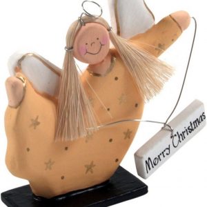 Guru-Shop Christbaumschmuck »Weihnachtsengel, Chrisbaumschmuck ` Merry..«