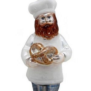 Hamburger Weihnachtskontor Christbaumschmuck »Bäcker mit Brezel«, Dekohänger – mundgeblasen – handdekoriert