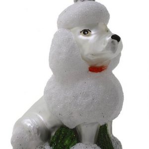 Hamburger Weihnachtskontor Christbaumschmuck »Pudel weiß«, mundgeblasen – handdekoriert