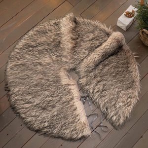 Home-trends24.de Christbaumständer »Christbaumdecke Weihnachtsbaumdecke Decke Fell Kunstfell Weihnachtsdeko Deko Weihnachtsdecke«