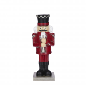 House of Seasons Dekofigur Nussknacker rot 12,5 x 11,5 x 35 cm