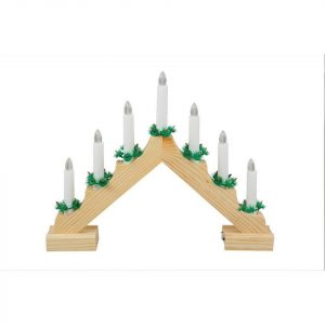 Idena Adventsleuchter »LED natur mit 7 Kerzenlichtern batteriebetrieben«, Lichterbogen Adventsbogen Weihnachtsbogen