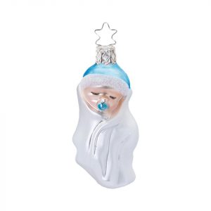 INGE-GLAS® Christbaumschmuck »Baby blau 7,5cm« (1-tlg), mundgeblasen, handbemalt