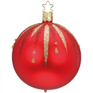 INGE-GLAS® Christbaumschmuck »Christbaumkugel Sternenregen Ø 8cm« (1-tlg), mundgeblasen, handbemalt