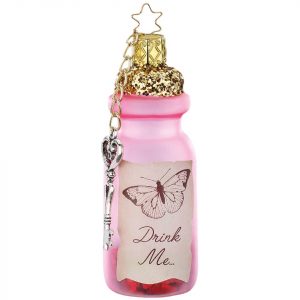INGE-GLAS® Christbaumschmuck »Drink Me 9cm crazy tea party« (1-tlg), mundgeblasen, handbemalt