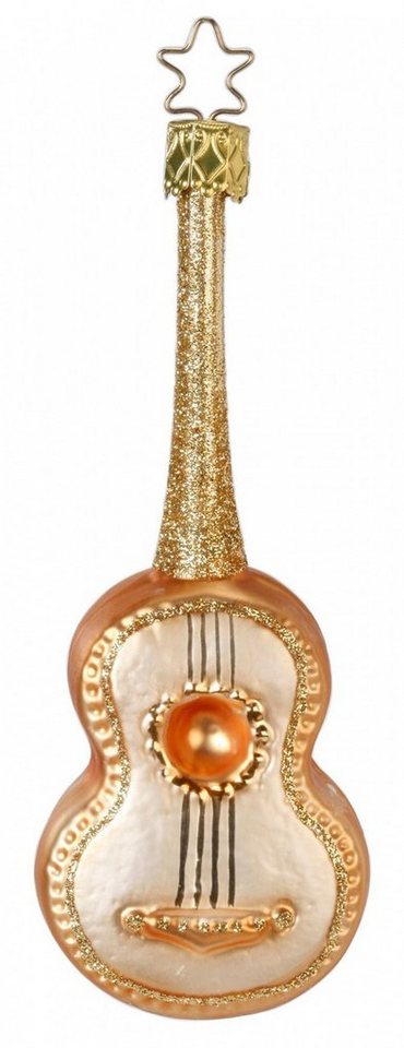 INGE-GLAS® Christbaumschmuck »Inge-Glas Christbaumanhänger "Gitarre"«, Inge Glas Stenekrönchen