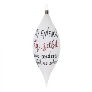 INGE-GLAS® Christbaumschmuck »INGE-GLAS Glas-Hänger Olive SEI EINFACH DU SELBST« (1-tlg)
