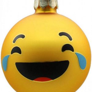 INGE-GLAS® Christbaumschmuck »Inge-Glas-Moji  Christbaumanhänger "Lol"«, Handbemalt, mundgeblasen