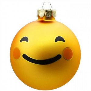 INGE-GLAS® Christbaumschmuck »Inge-Glas-Moji  Christbaumanhänger „Smiling“«, mundgeblasen, handbemalt