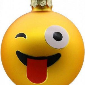 INGE-GLAS® Christbaumschmuck »Inge-Glas-Moji  Christbaumanhänger „Tongue“«, mundgeblasen