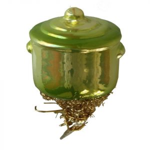 INGE-GLAS® Christbaumschmuck »INGE-GLAS Weihnachts-Clip Koch-Topf grün« (1-tlg)