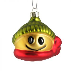 INGE-GLAS® Christbaumschmuck »INGE-GLAS® Weihnachts-Hänger Jokie Winter-Smiley« (1-tlg)
