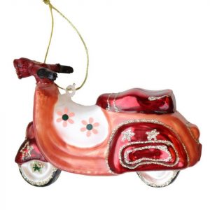 INGE-GLAS® Christbaumschmuck »INGE-GLAS® Weihnachts-Hänger Motorroller« (1-tlg)