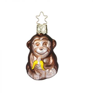 INGE-GLAS® Christbaumschmuck »kleines Äffchen, Mini Affe« (1-tlg), mundgeblasen, handbemalt
