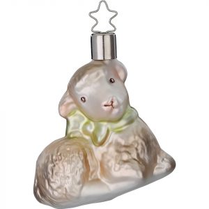 INGE-GLAS® Christbaumschmuck »kleines Lamm 7cm« (1-tlg), mundgeblasen, handbemalt