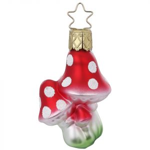 INGE-GLAS® Christbaumschmuck »Pilzlein, Mini Pilz« (1-tlg), mundgeblasen, handbemalt
