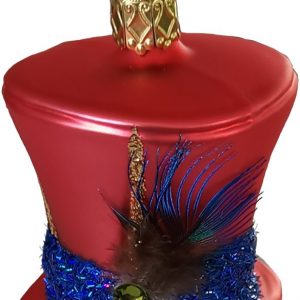 INGE-GLAS® Christbaumschmuck »Schickimicki Zylinder rot 7cm crazy tea party, schickimicki« (1-tlg), mundgeblasen, handbemalt