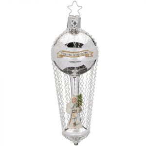 INGE-GLAS® Christbaumschmuck »Weihnachtsballon viktorianisch 11cm« (1-tlg), mundgelbasen