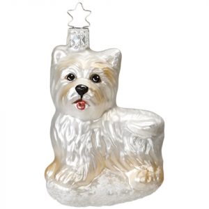 INGE-GLAS® Christbaumschmuck »West Highland White Terrier, Schlecki 10cm« (1-tlg), mundgeblasen, handbemalt