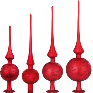 INGE-GLAS® Christbaumspitze »Delights rot« (1-tlg), mundgeblasen, handbemalt