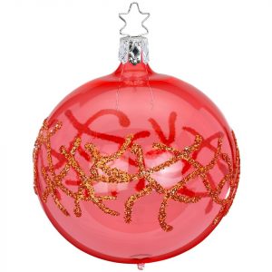 INGE-GLAS® Weihnachtsbaumkugel »Seenelke coralle« (1 St), mundgeblasen, handbemalt