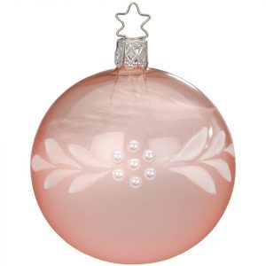 INGE-GLAS® Weihnachtsbaumkugel »Tender Pearls rose« (1 St), mundgeblasen, handbemalt