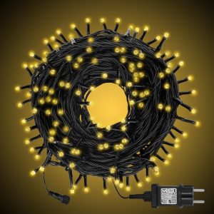 interGo LED-Lichterkette »Led Lichterkette Lichtervorhang Lichternetz Weihnachten Weihnachtsbaum Tannenbaum außen warmweiß Weihnachts deko Garten…
