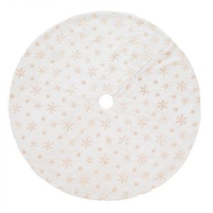 Jormftte Christbaumschmuck »Weihnachtsbaum Rock weiß, Pailletten, Schneeflocken, Baumrock, Weihnachtsplüsch, Baummatte für Feiertage, Party,…