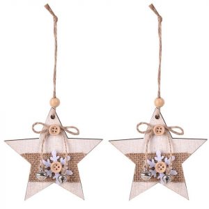 Jormftte Dekohänger »Holz-Weihnachtsanhänger 2er-Set für Heimdekoration, Christbaumschmuck, Weihnachtsstimmungs-Anhänger, Holzanhänger mit…