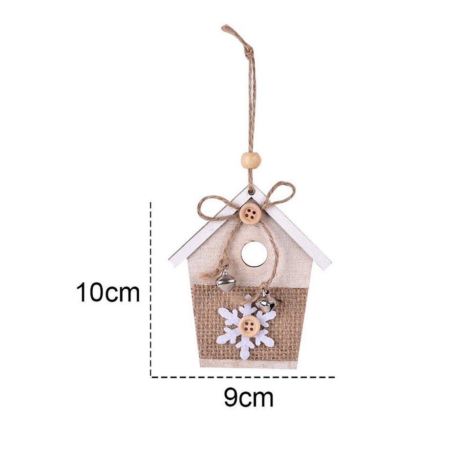 Jormftte Dekohänger »Holz-Weihnachtsanhänger 2er-Set für Heimdekoration, Christbaumschmuck, Weihnachtsstimmungs-Anhänger, Holzanhänger mit... – Bild 2