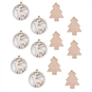 Jormftte Langsocken »Christbaumschmuck aus Holz, Hirsch und Baumform«