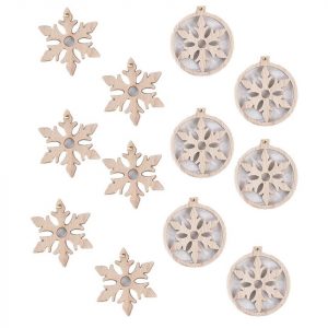 Jormftte Langsocken »Christbaumschmuck aus Holz in Form von Schneeflocken«