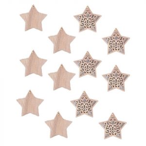 Jormftte Langsocken »Christbaumschmuck aus Holz, Pentagramm«