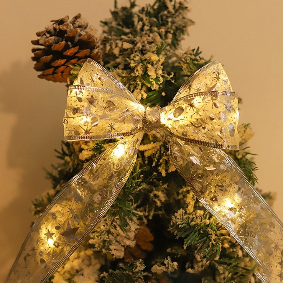 Jormftte Lichterkette »LED-Lichter mit Weihnachtsband, glänzendes Band, LED-Lichterkette, Weihnachtsbaumbeleuchtung, Dekoration, Leuchtband für den... – Bild 3