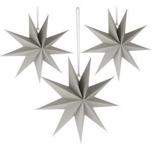 Jormftte Papiersterne »Faltstern Weihnachten, Faltsterne weiß 3 Stück, Sterne Papier zum Fenster Dekoration, Advent, Weihnachtsbaum«
